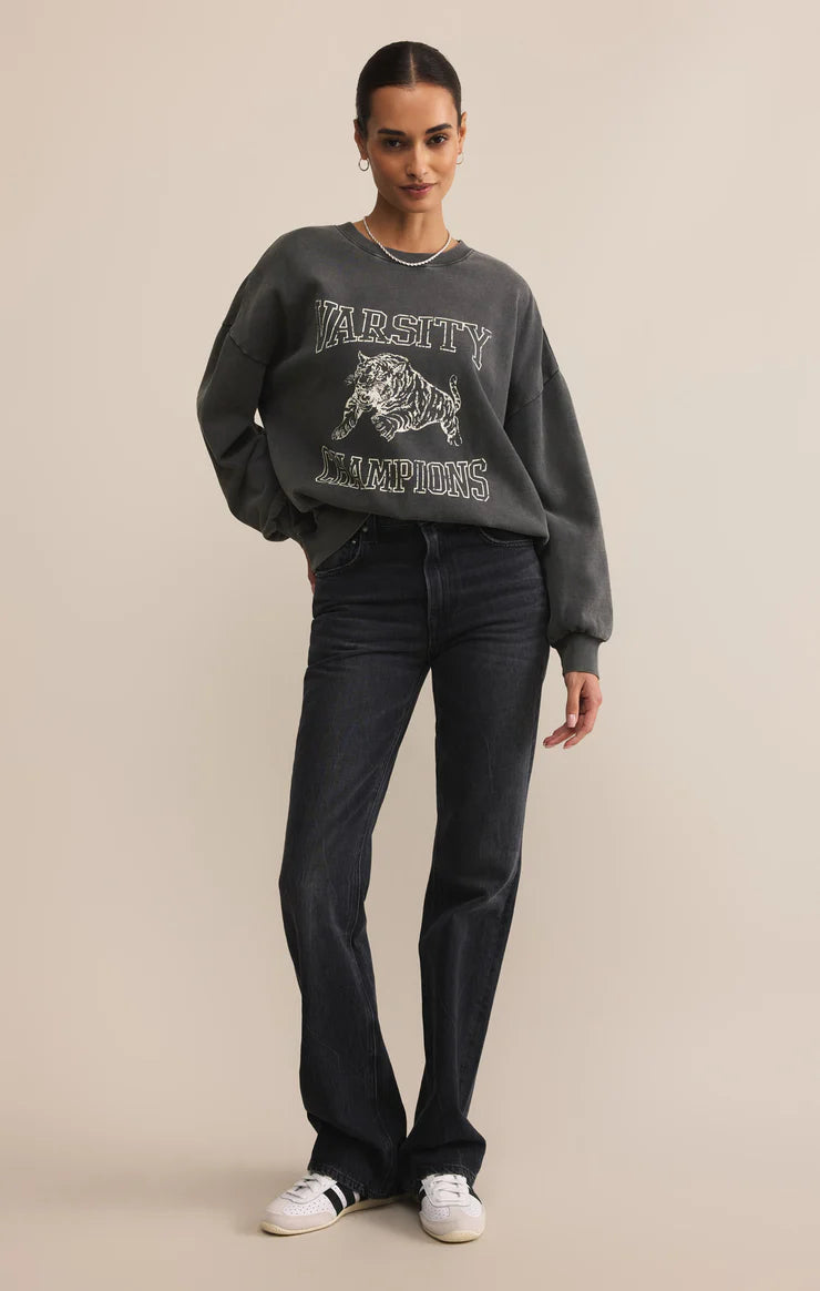 Varsity Sunday Sweatshirt (Black Sand)