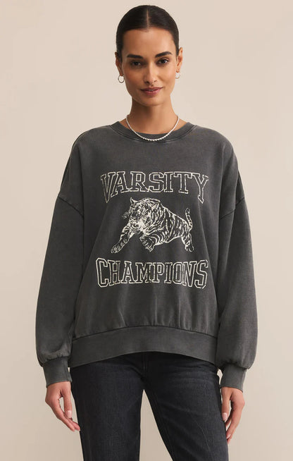 Varsity Sunday Sweatshirt (Black Sand)