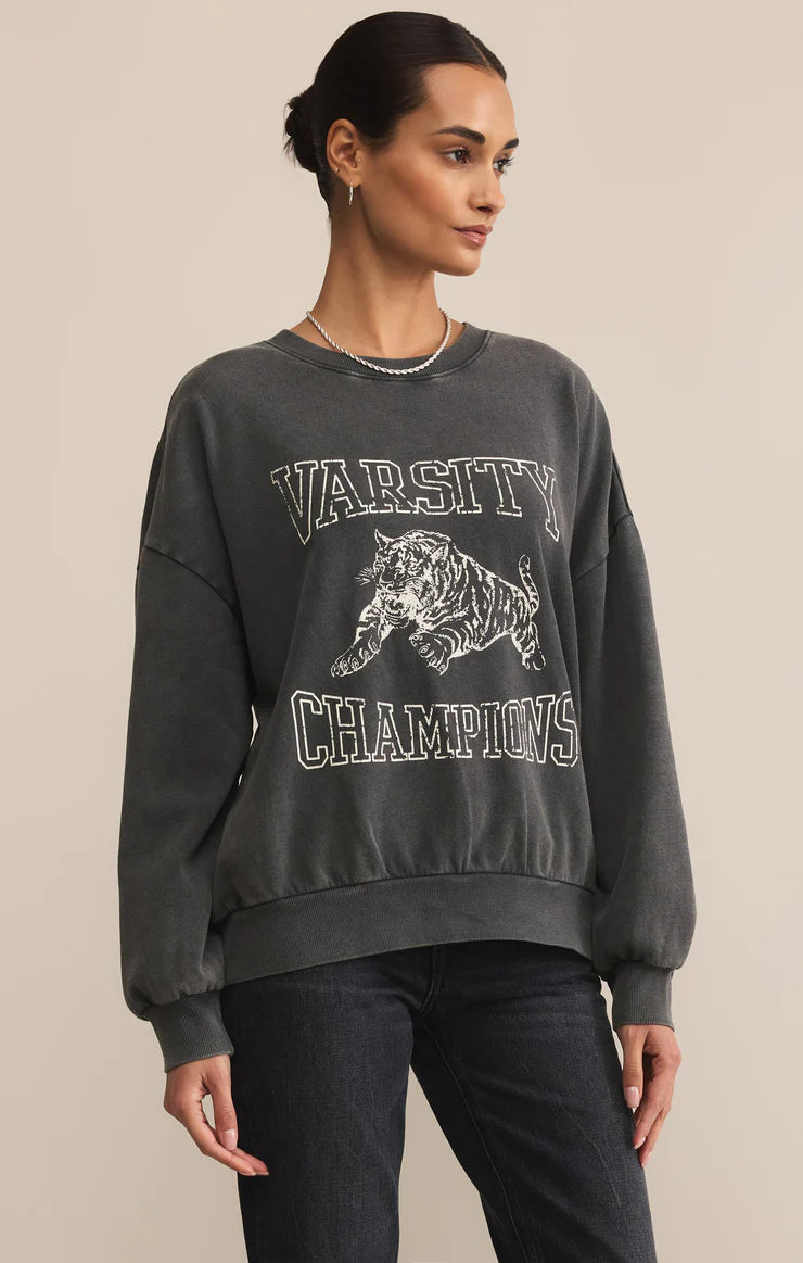 Varsity Sunday Sweatshirt (Black Sand)