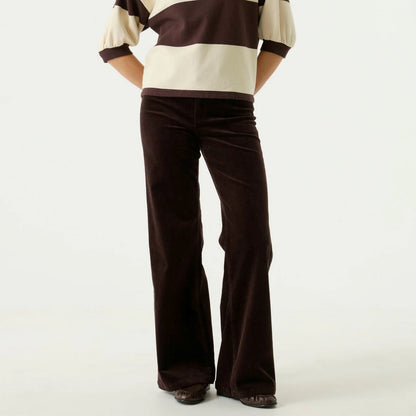Celia Wide Leg Corduroy Jeans (Espresso)
