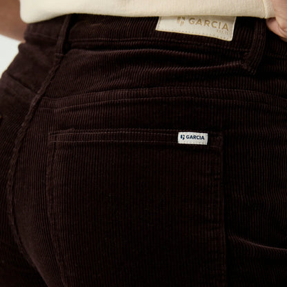 Celia Wide Leg Corduroy Jeans (Espresso)