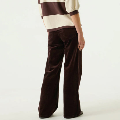 Celia Wide Leg Corduroy Jeans (Espresso)