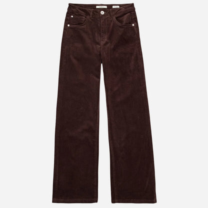 Celia Wide Leg Corduroy Jeans (Espresso)