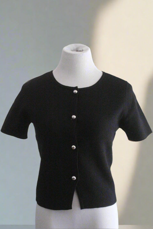 Siham V-Neck Vest (Black)