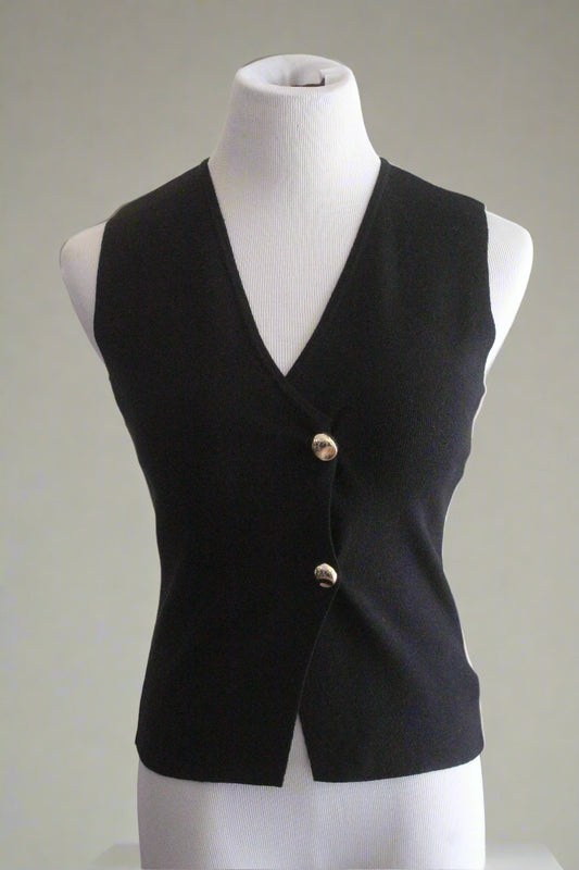 Blodwyn V-Neck Tank (Black)