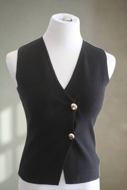 Blodwyn V-Neck Tank (Black)