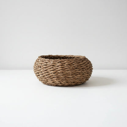 Round Seagrass Basket Set — Medium (Natural)
