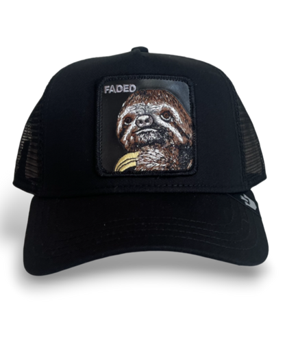 Goorin Bros The Faded Sloth {Faded} Trucker Hat (Black)