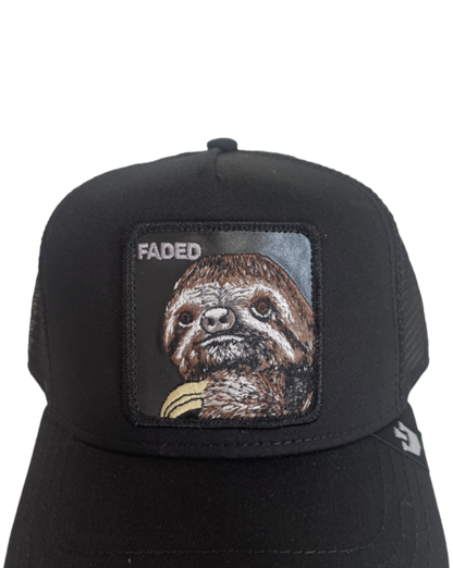Goorin Bros The Faded Sloth {Faded} Trucker Hat (Black)