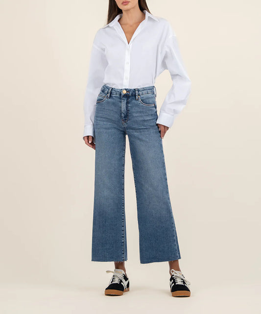KUT High Rise Meg Fab Ab Wide Leg (Gripping)