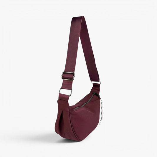 LUNA Nylon Crossbody Bag (Bordeaux)