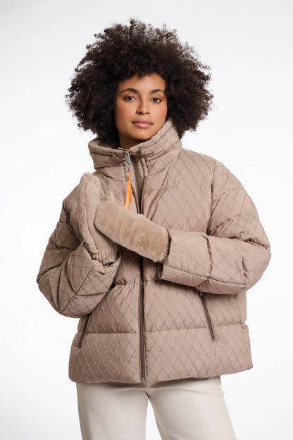 Oxo Faux Fur Gloves (Oat)