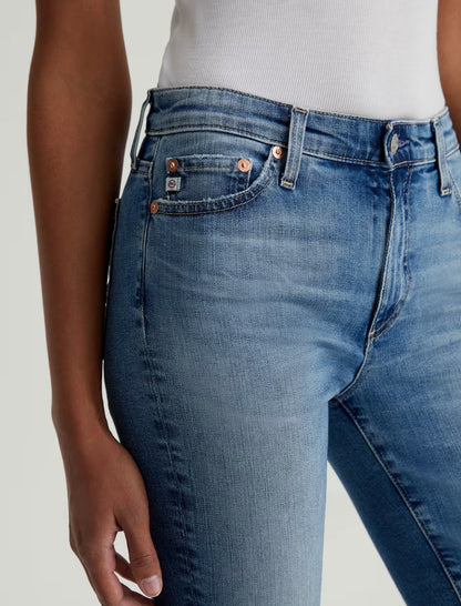AG Mari Crop Mid-Rise Slim Straight Jeans (13 Years Reign)