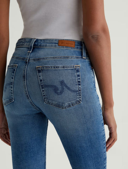 AG Mari Crop Mid-Rise Slim Straight Jeans (13 Years Reign)
