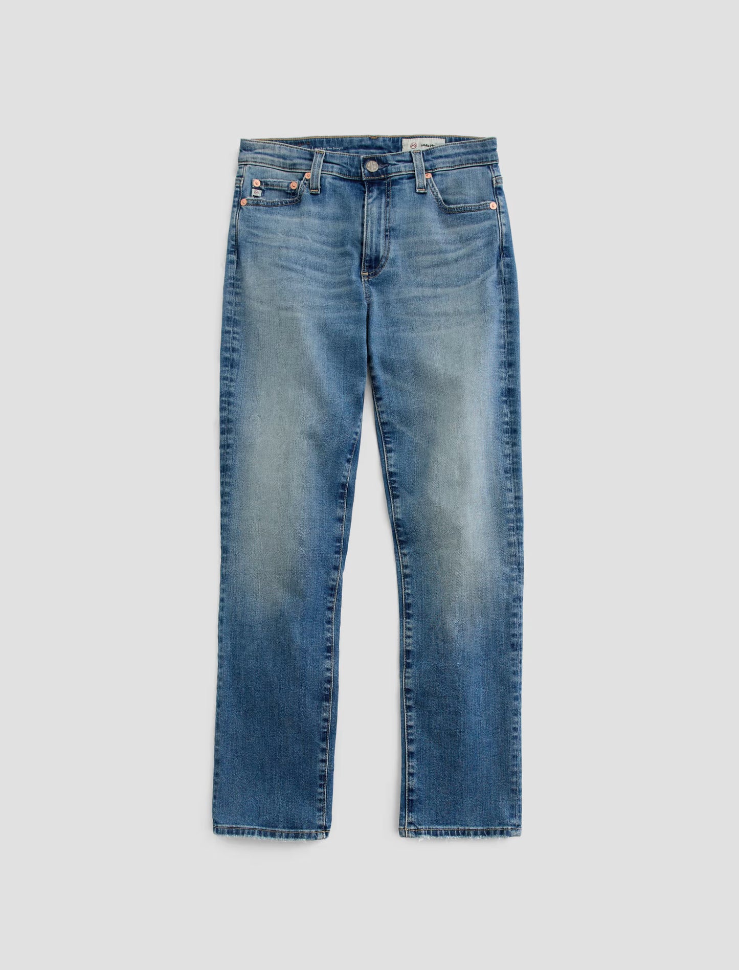 AG Mari Crop Mid-Rise Slim Straight Jeans (13 Years Reign)