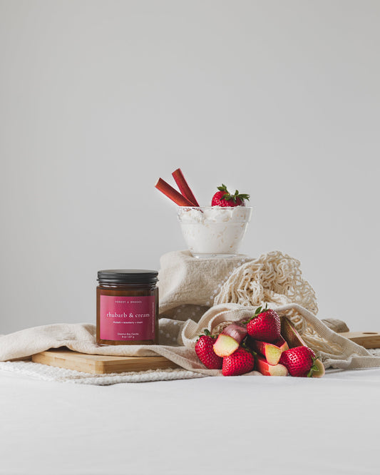 Rhubarb & Cream Candle by Forest & Brooks