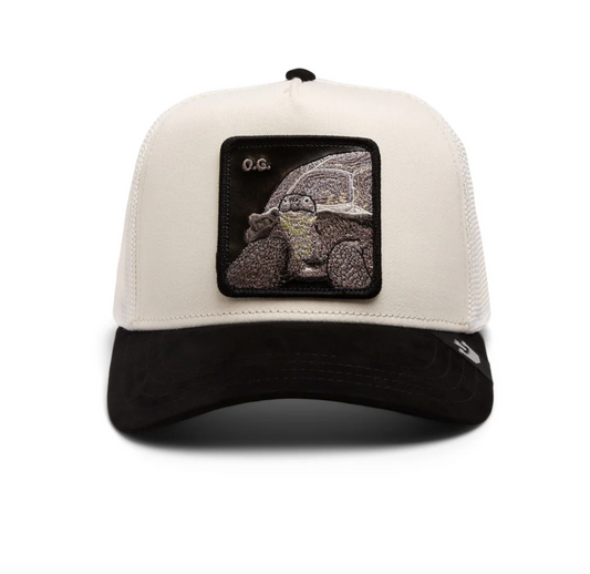 Goorin Bros Suede Tortoise {OG} Trucker Cream/Black