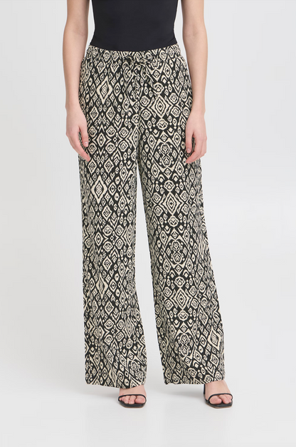 Ihlinno Linen Ikat Pants (Black/White)