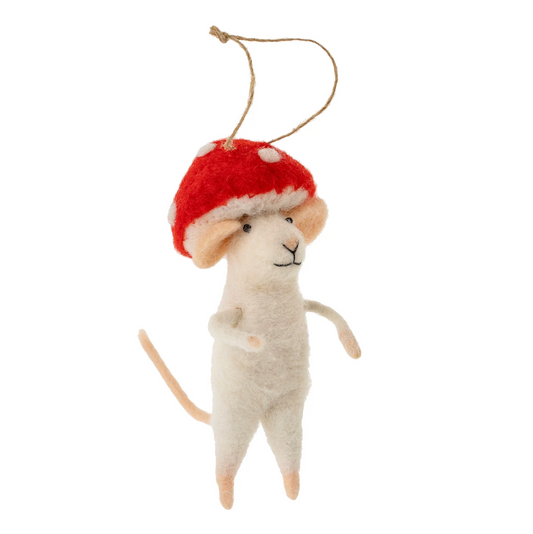 Wool Mouse - Mushroom Holiday