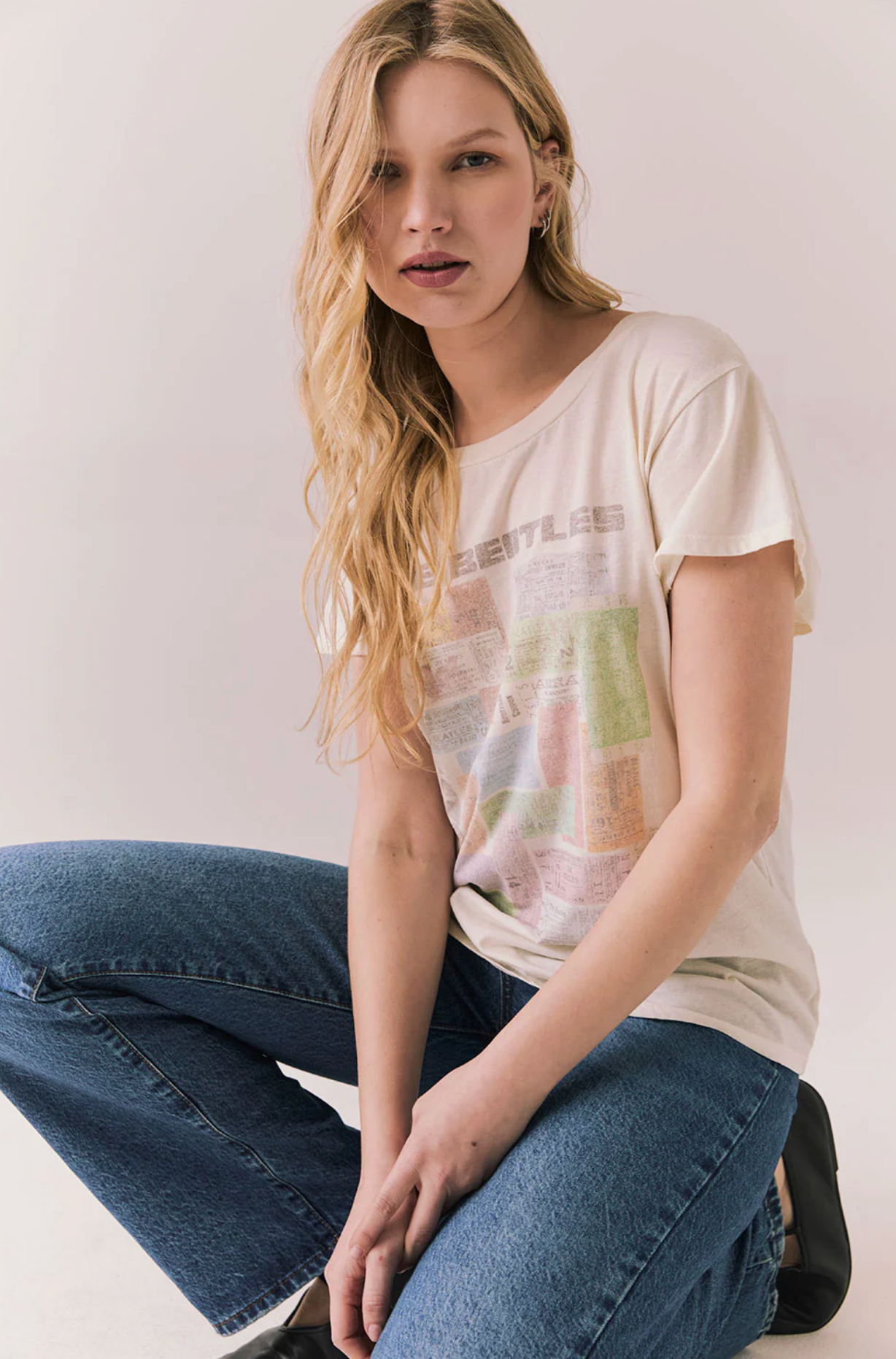 Chaser The Beatles Ticket Stub Collage Tee