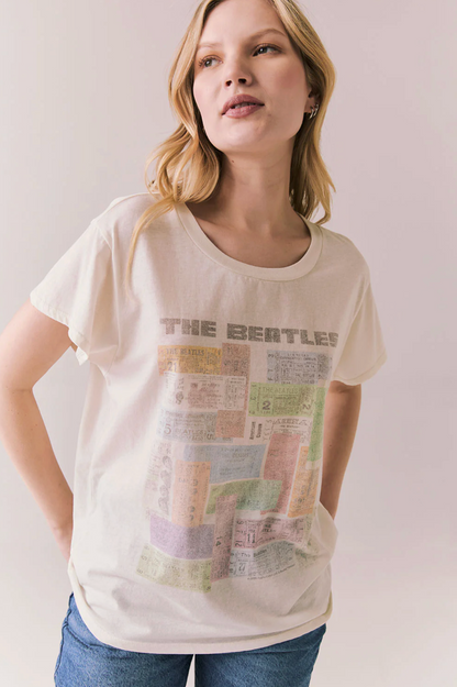 Chaser The Beatles Ticket Stub Collage Tee