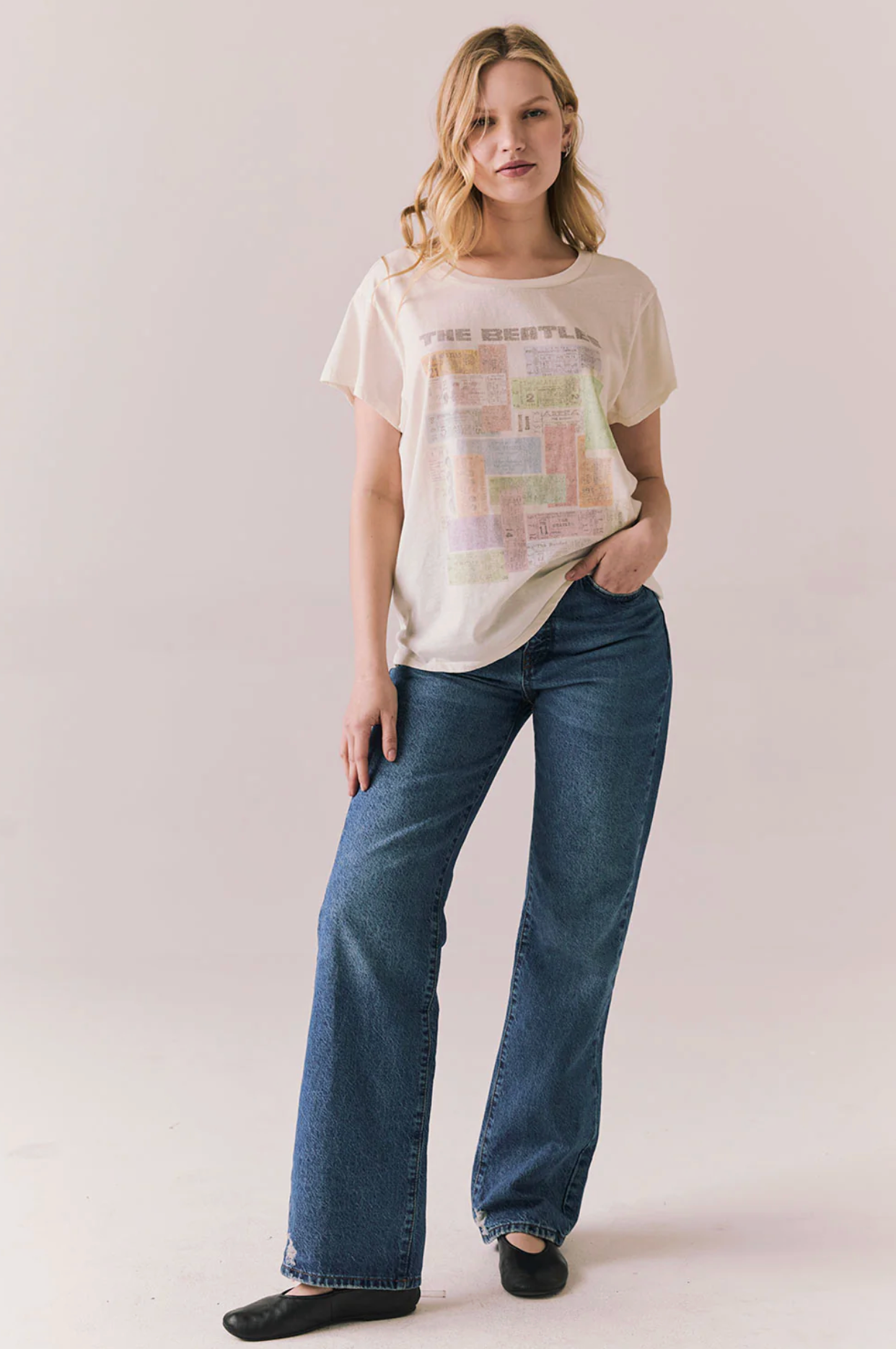 Chaser The Beatles Ticket Stub Collage Tee