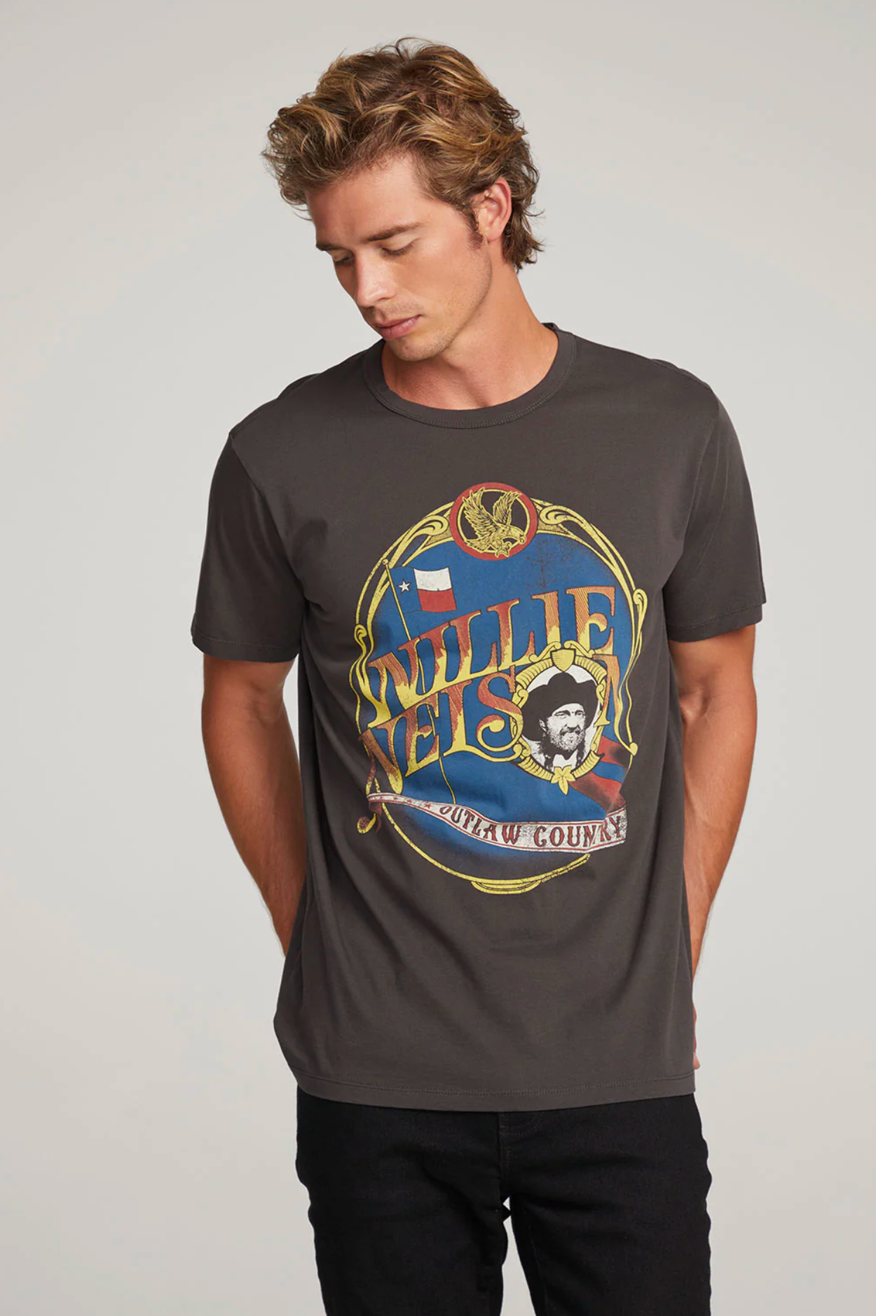Willie Nelson Outlaw Country Tee (Grey)