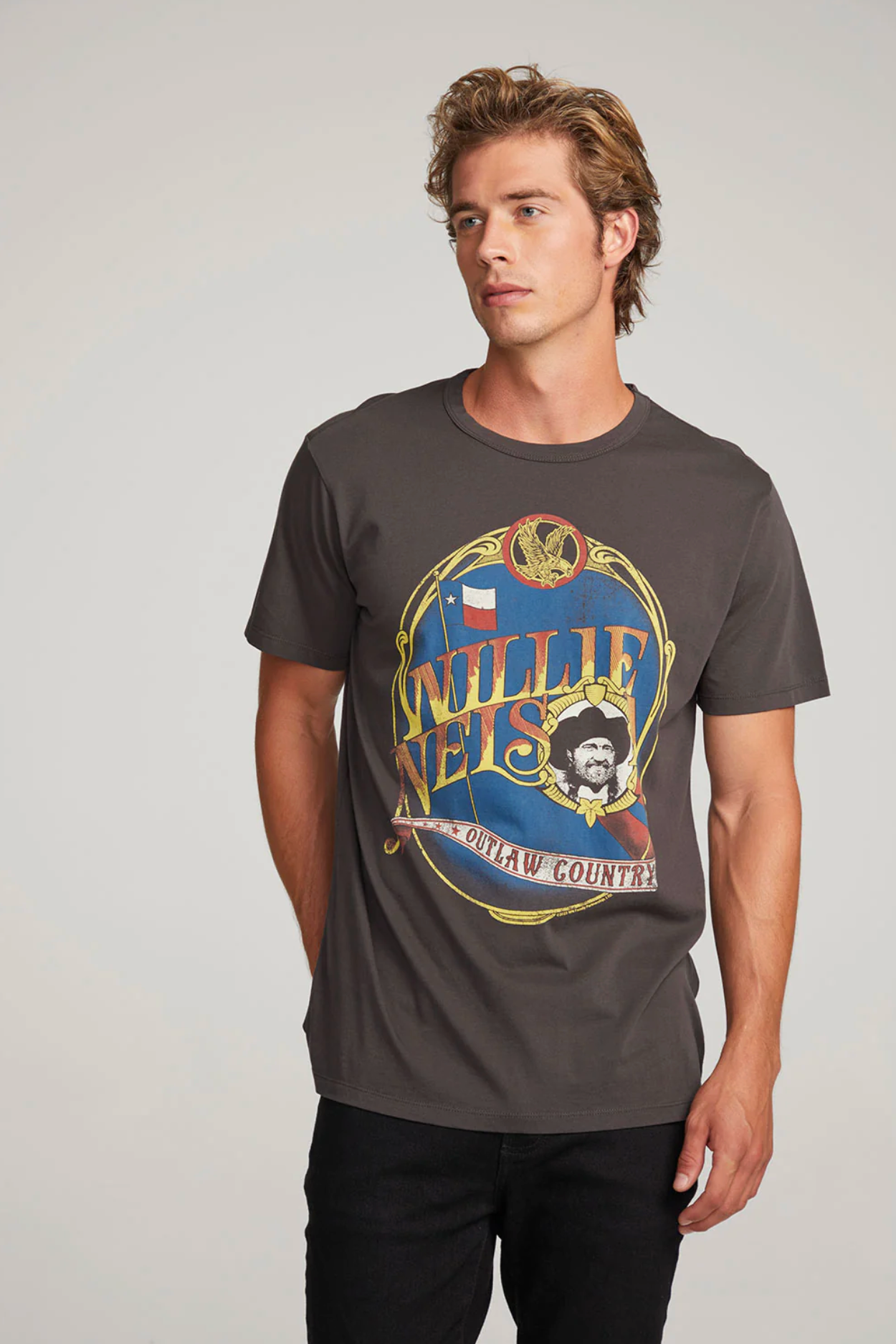 Willie Nelson Outlaw Country Tee (Grey)