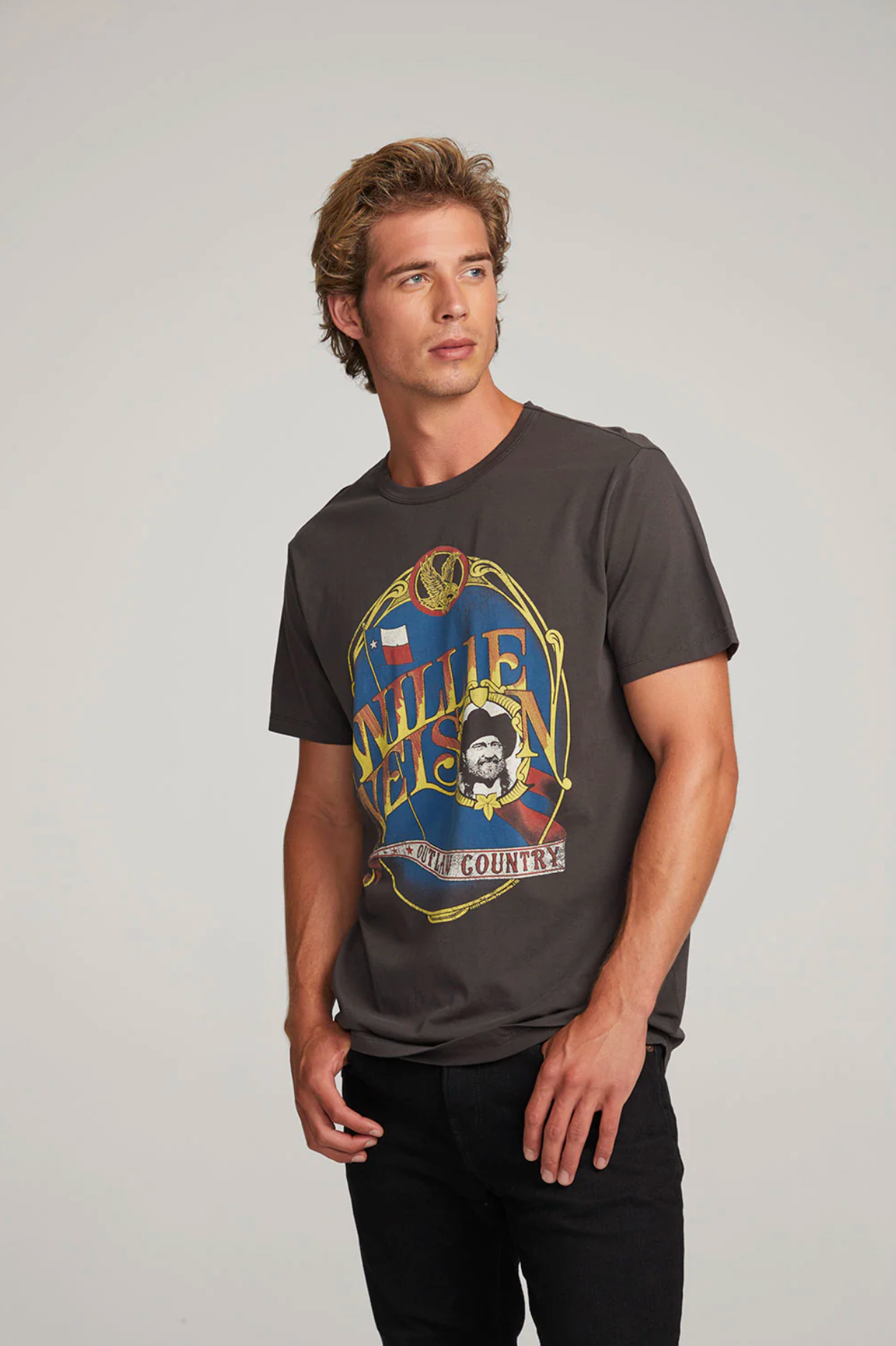 Willie Nelson Outlaw Country Tee (Grey)
