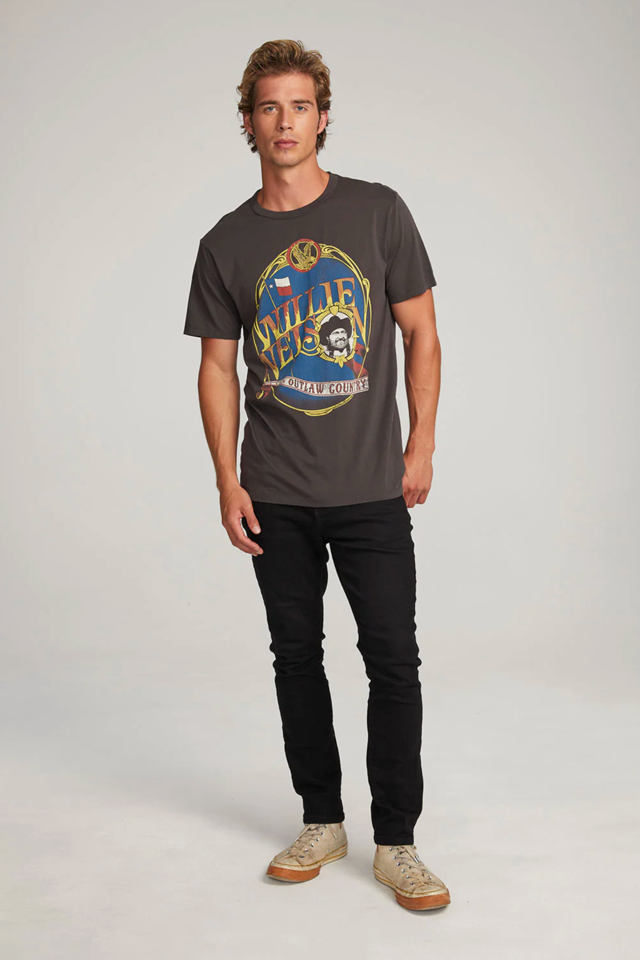 Willie Nelson Outlaw Country Tee (Grey)