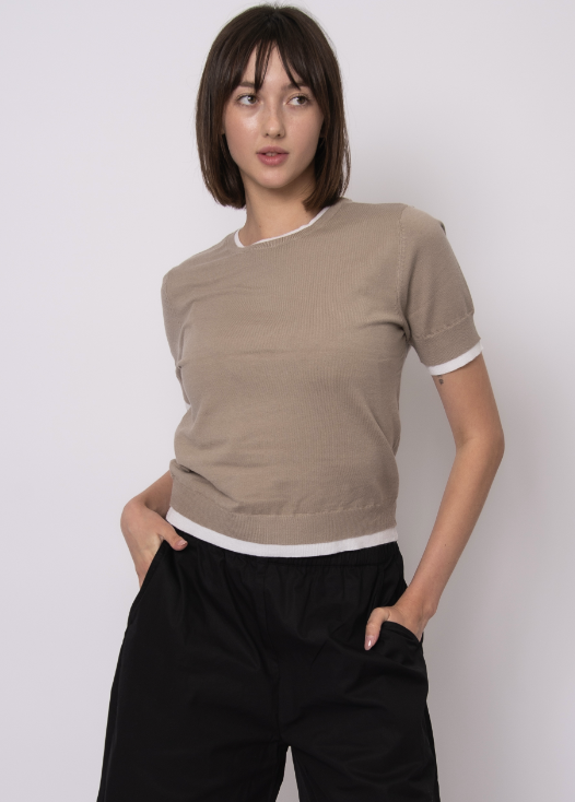 Jiya Short Sleeve (Warm Beige)