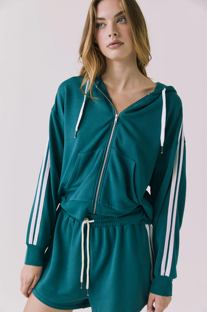 Abilenee Zip-up Hoodie (Green)