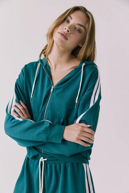 Abilenee Zip-up Hoodie (Green)