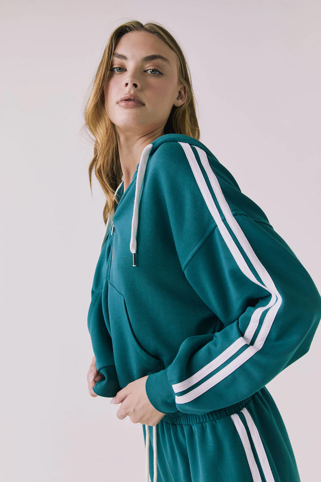 Abilenee Zip-up Hoodie (Green)