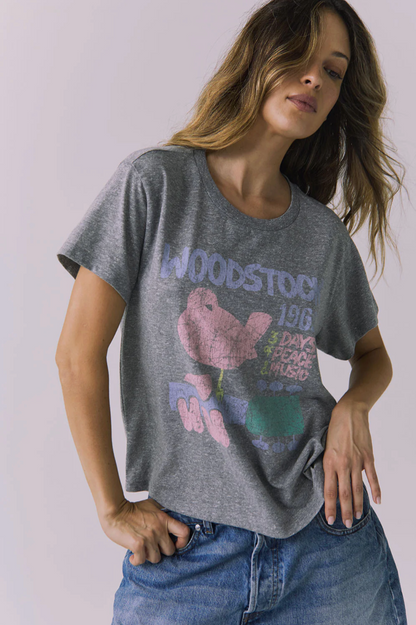 Woodstock Festival 1969 Tee (Streaky Grey)