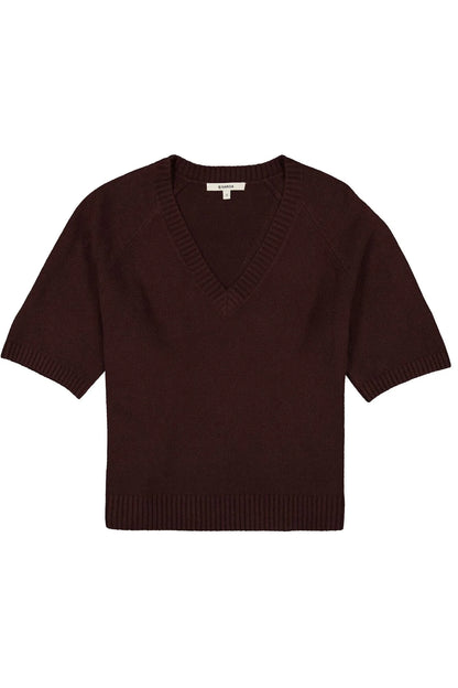Rachel V-Neck Sweater (Chocolate)