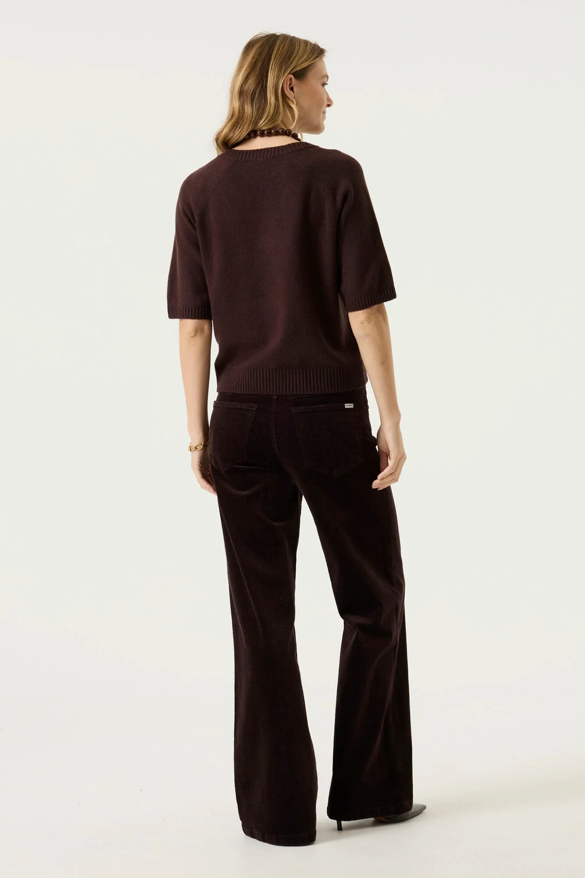 Rachel V-Neck Sweater (Chocolate)