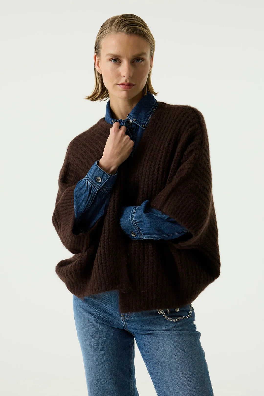 Hazel Open Cardigan (Brown)