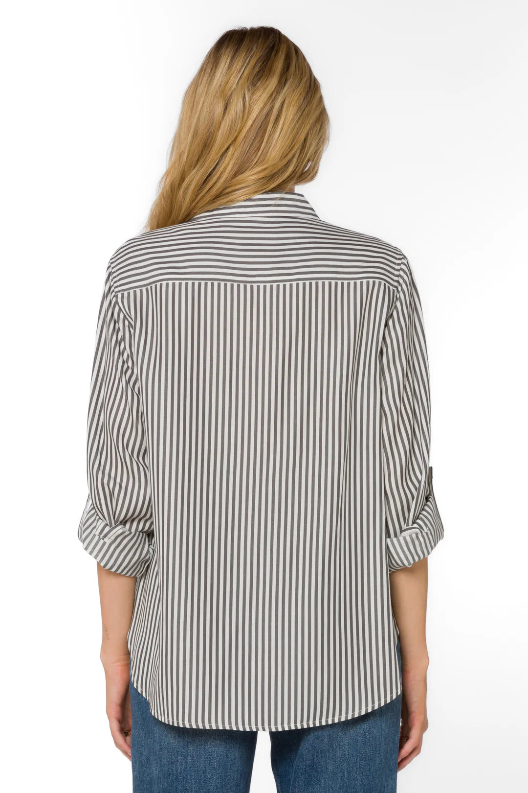 Talma Long Sleeve Shirt (Charcoal Stripe)