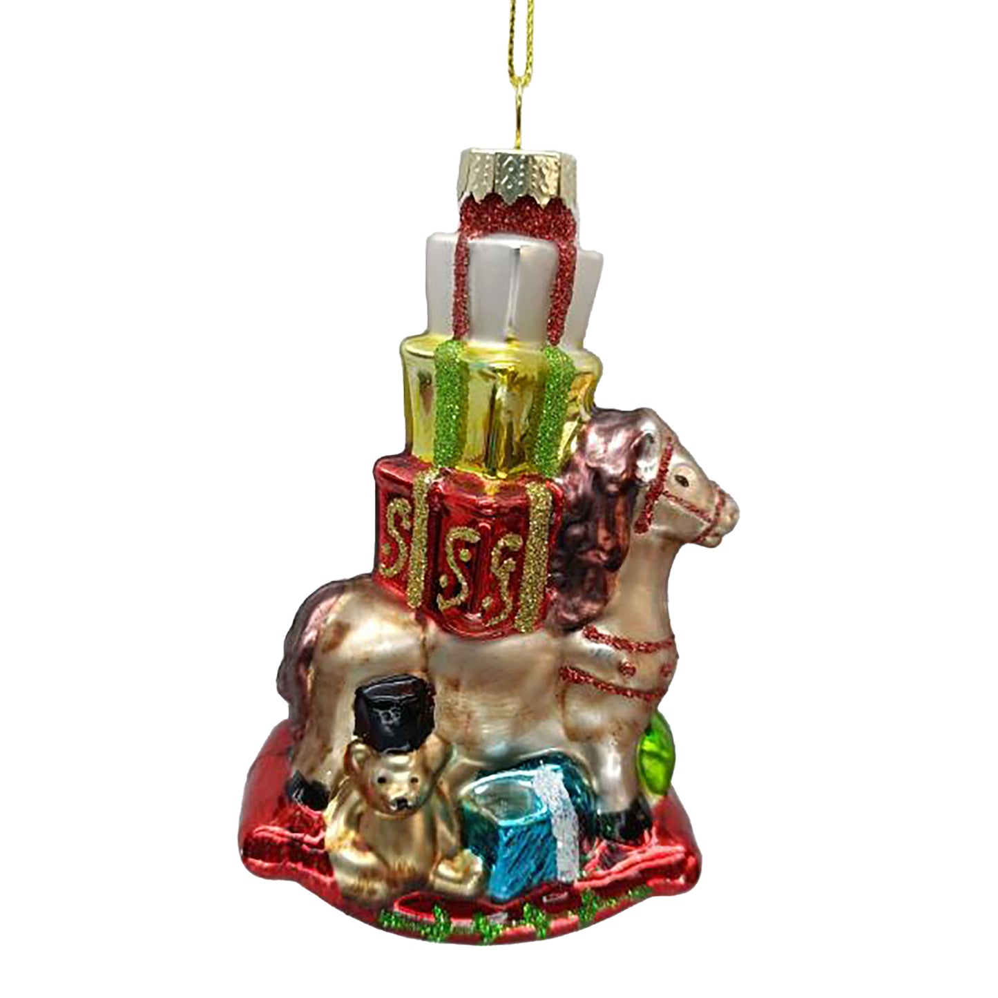 Horse with Presents Ornament