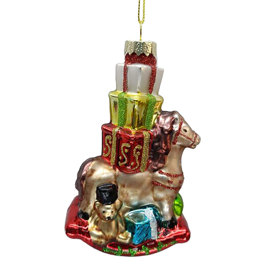 Horse with Presents Ornament