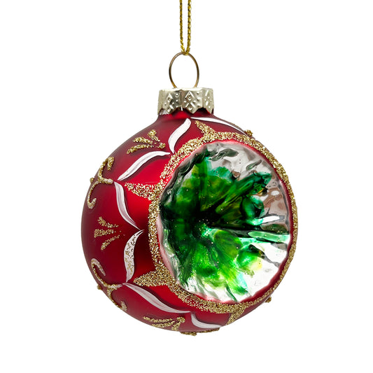 3" Dented Glass Ball (Red)