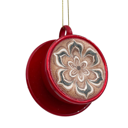 Glass Coffee Cup Ornament