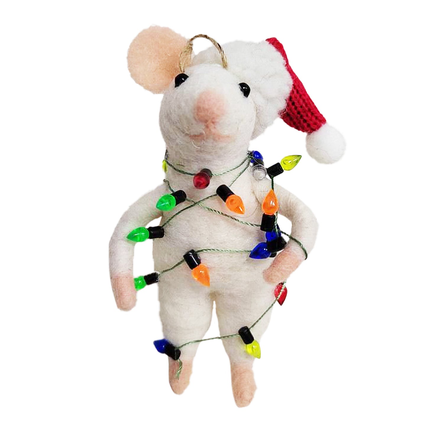 Wool Mouse - Christmas Lights