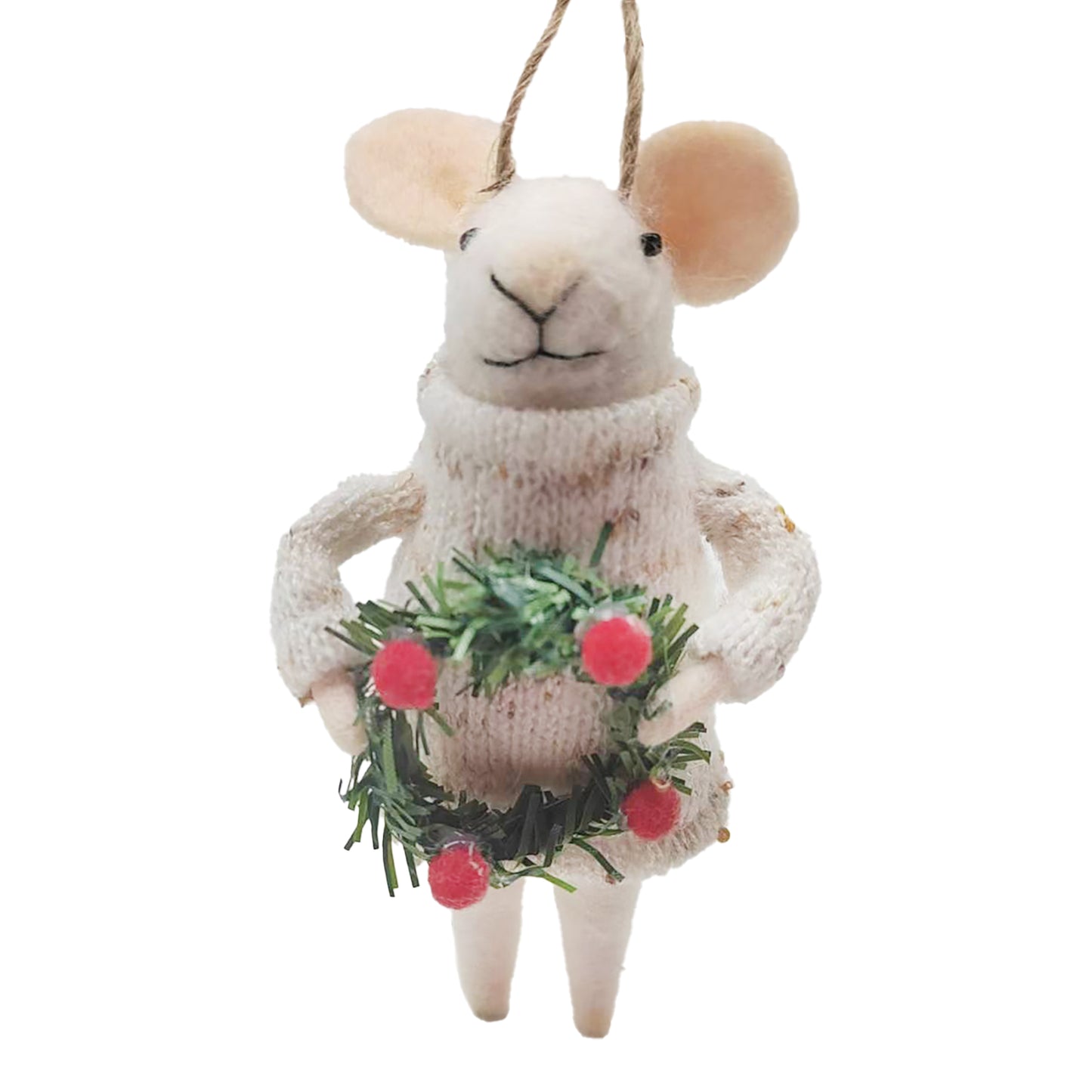 Wool Mouse - Wreath