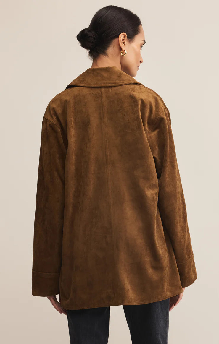 Decker Faux Suede Jacket (Coconut)