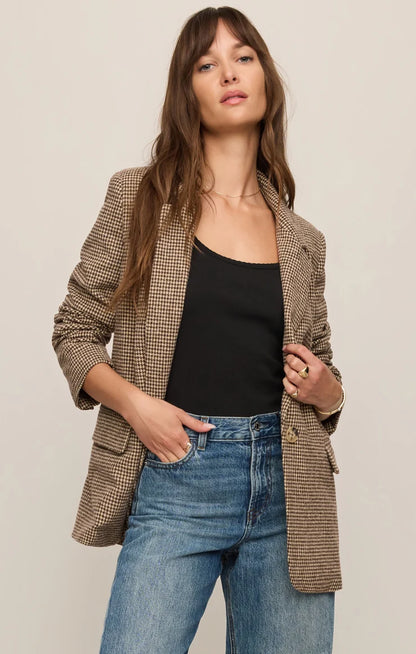 Evan Check Blazer (Dark Chocolate)