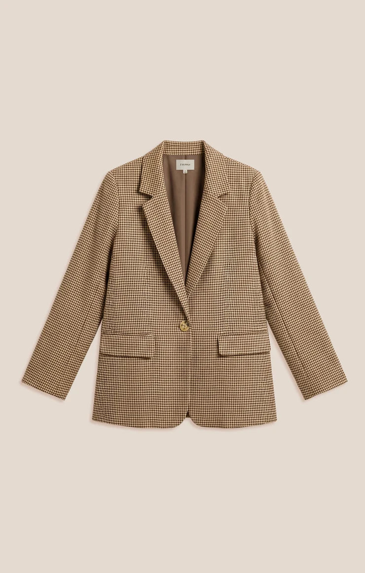 Evan Check Blazer (Dark Chocolate)
