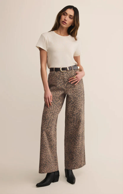 Marli Denim Leopard Pant (Desert)
