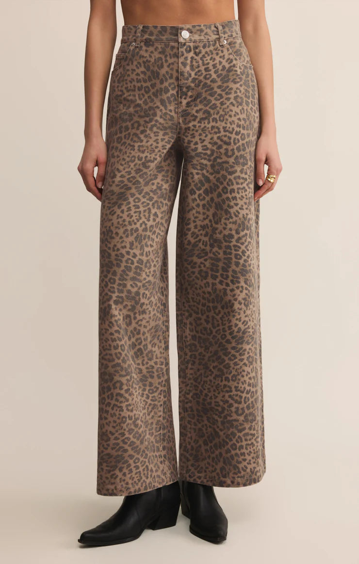 Marli Denim Leopard Pant (Desert)